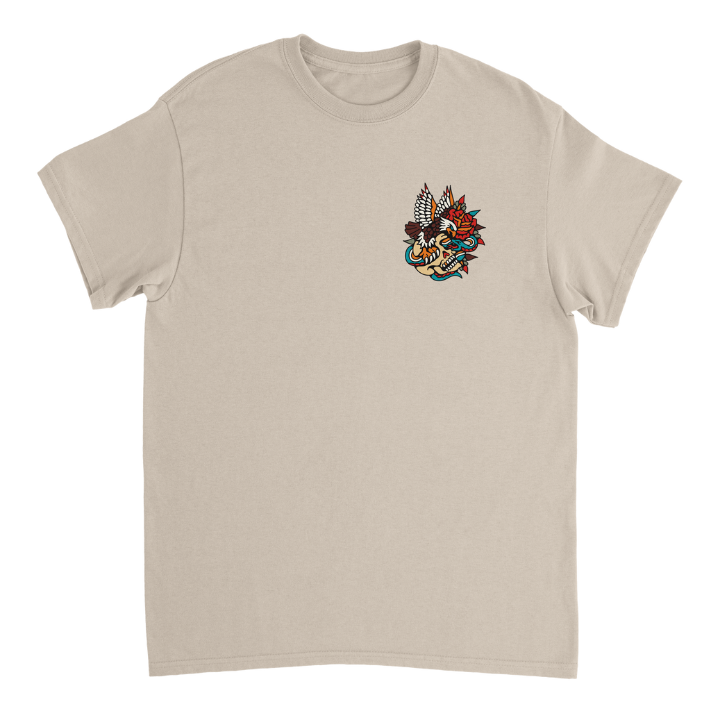 Eagle Snake - Stone Heavyweight Crewneck T-shirt