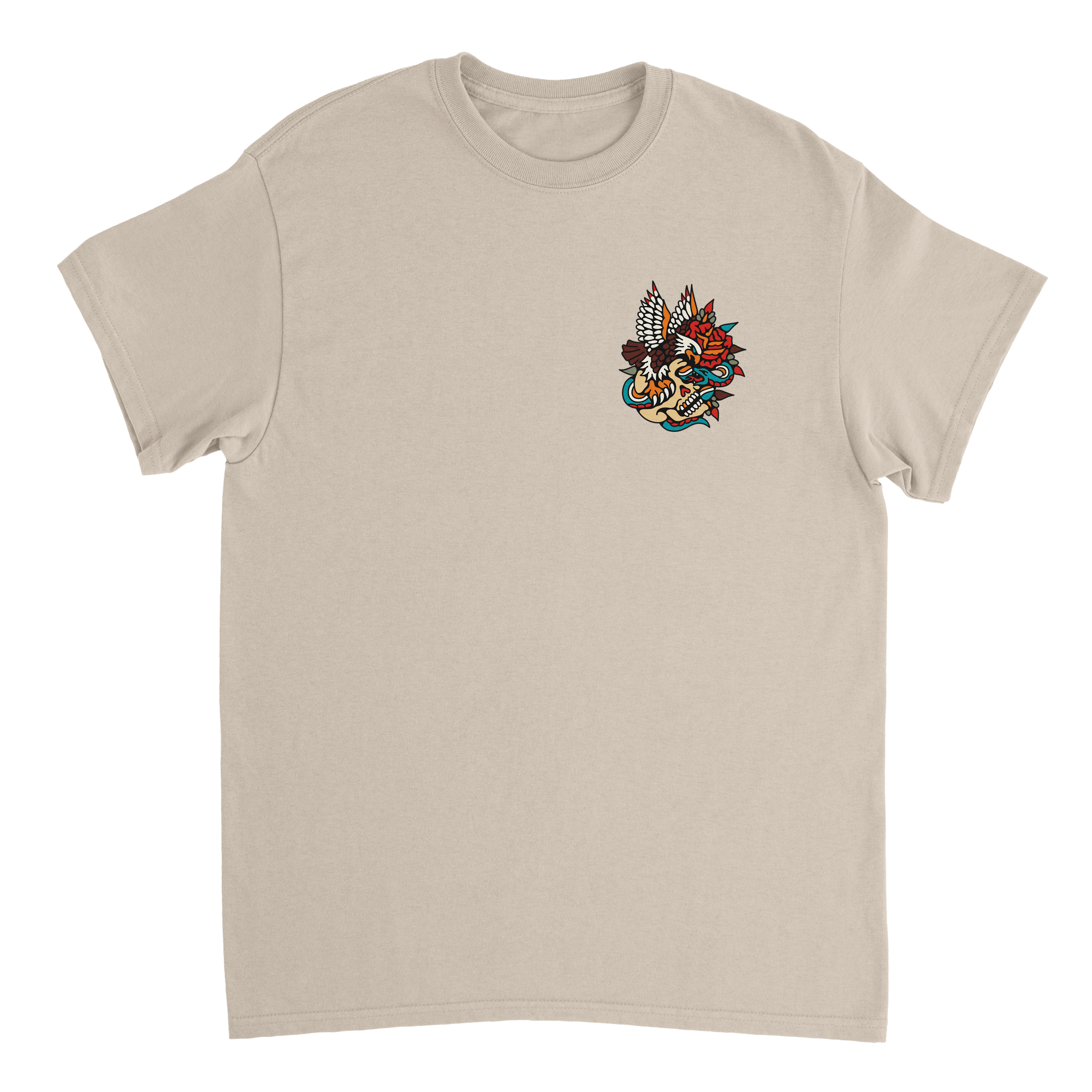Eagle Snake - Stone Heavyweight Crewneck T-shirt